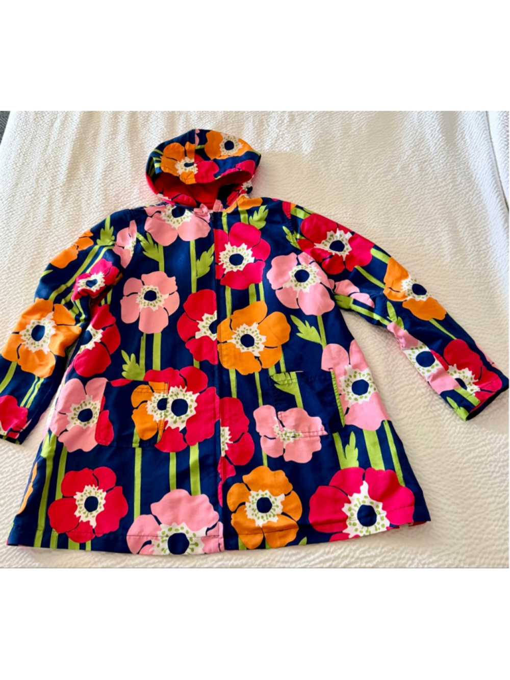 Gymboree Poppy Multi Color Rain jacket-Size 10/12 - Picture 2 of 12